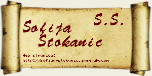 Sofija Stokanić vizit kartica